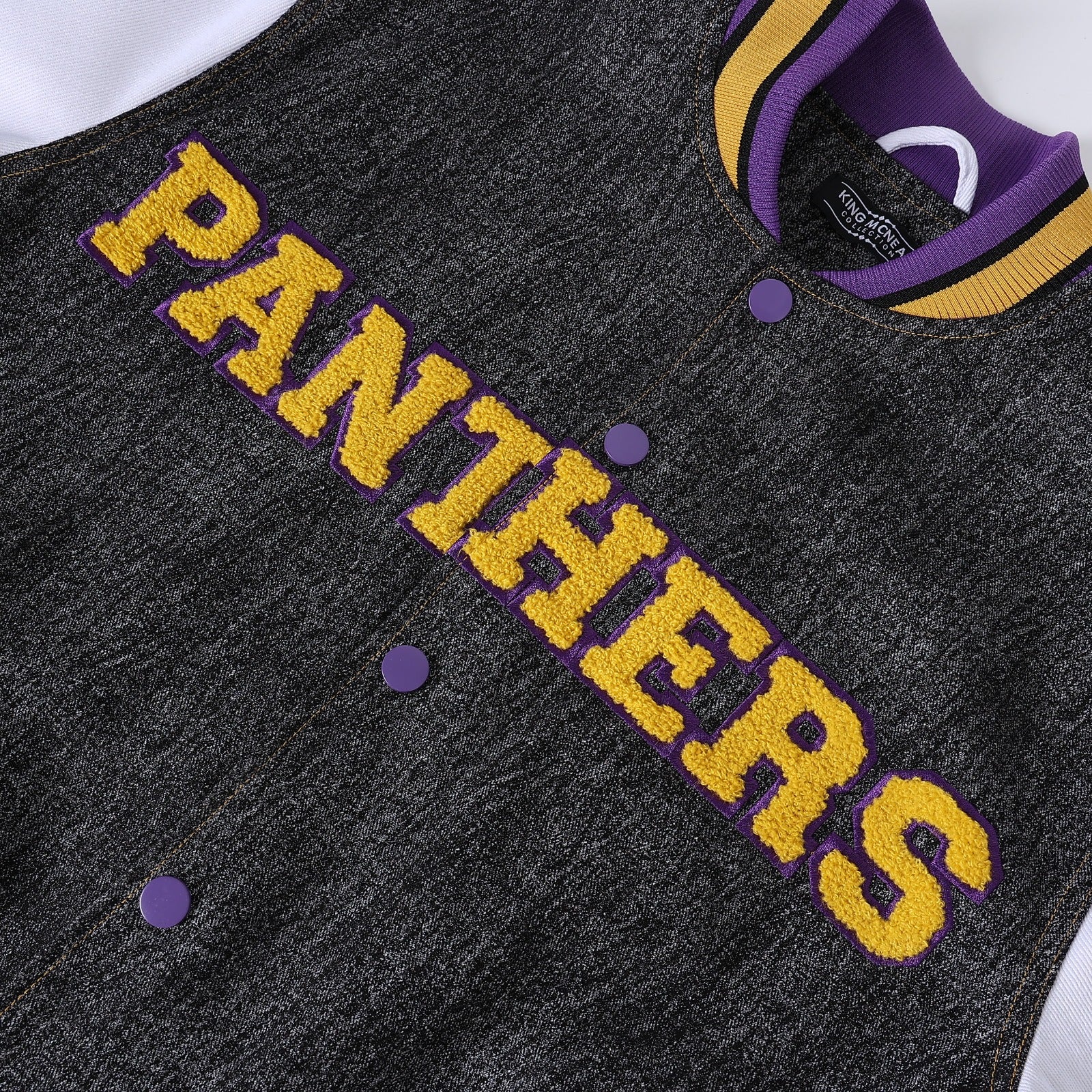 Prairie View A&M Black Denim Bomber Jacket