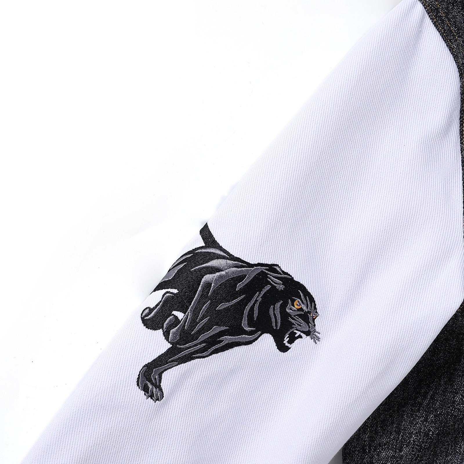 Prairie View A&M Black Denim Bomber Jacket