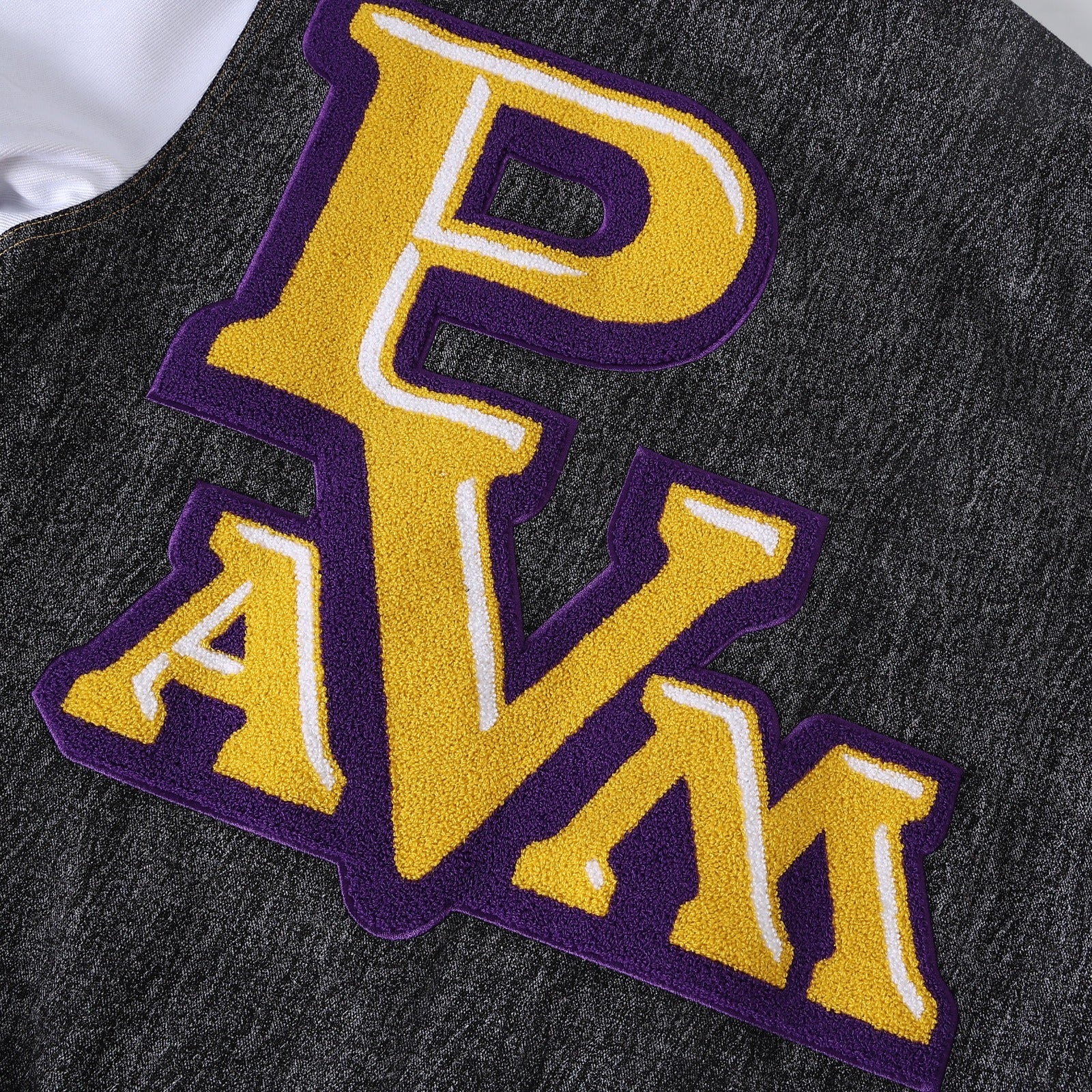 Prairie View A&M Black Denim Bomber Jacket