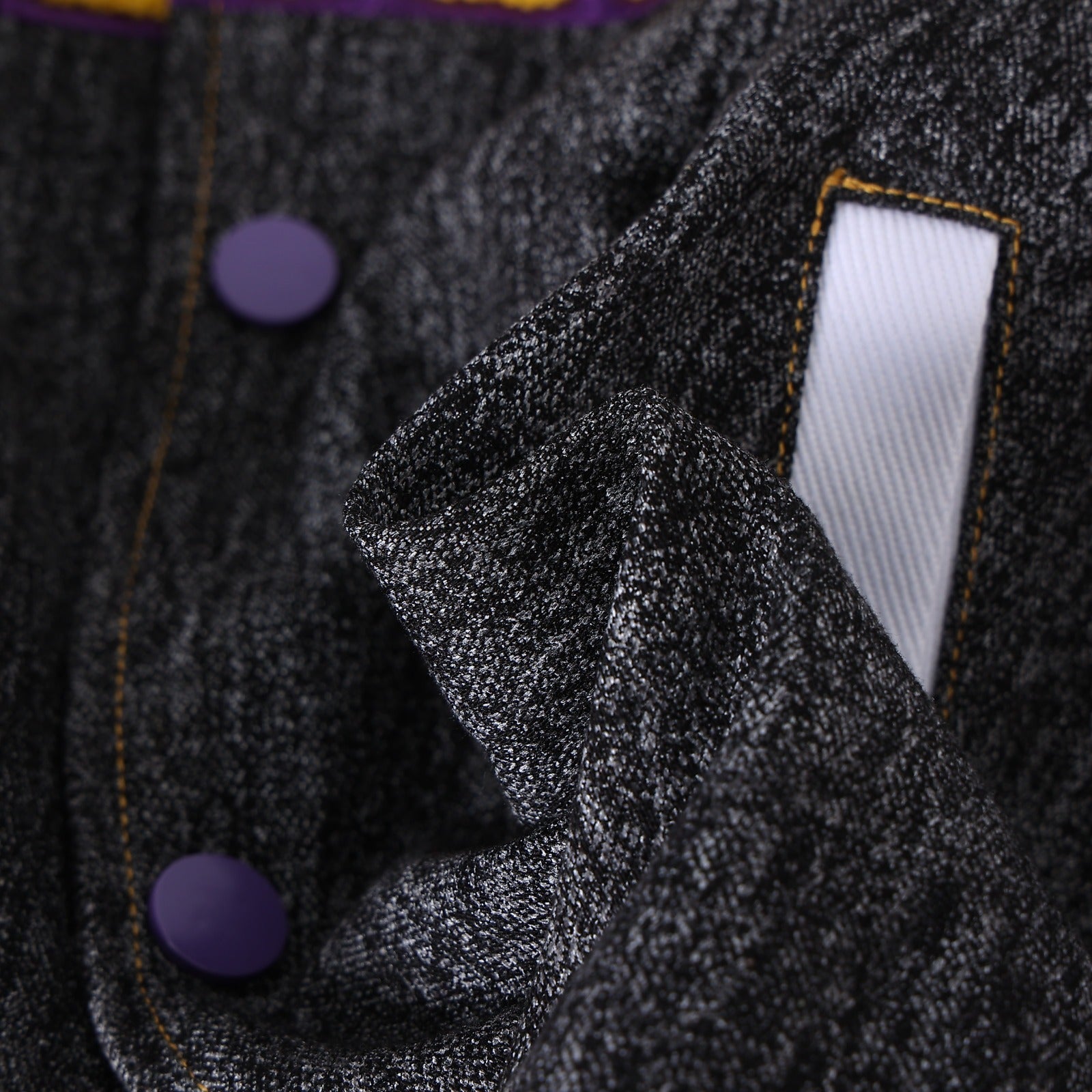 Prairie View A&M Black Denim Bomber Jacket