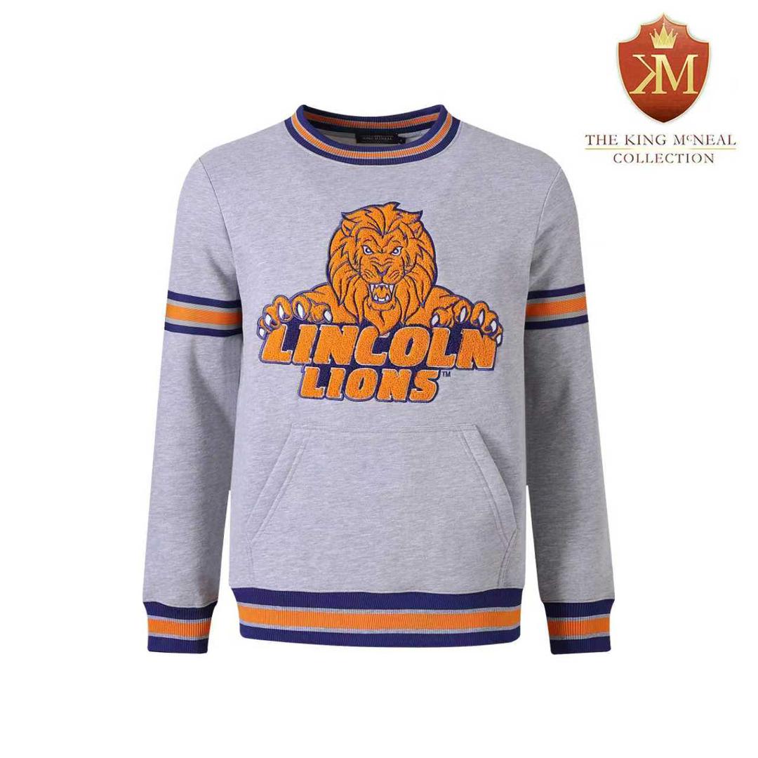 Lincoln University Heather Grey Pocket Crewneck