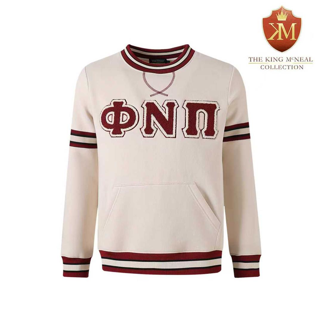 Kappa Phi Nu Pi Neutral Chenille Crewneck