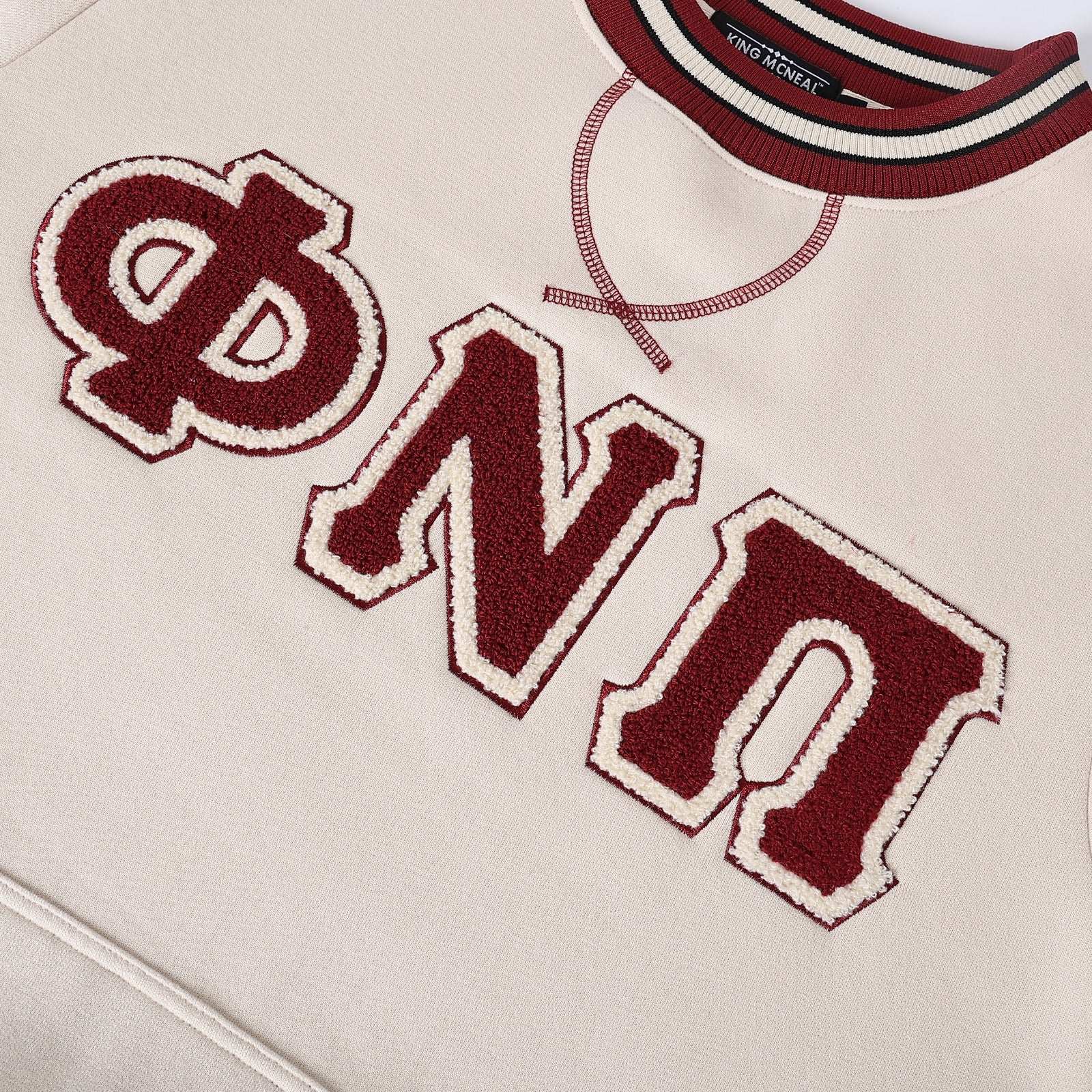 Kappa Phi Nu Pi Neutral Chenille Crewneck