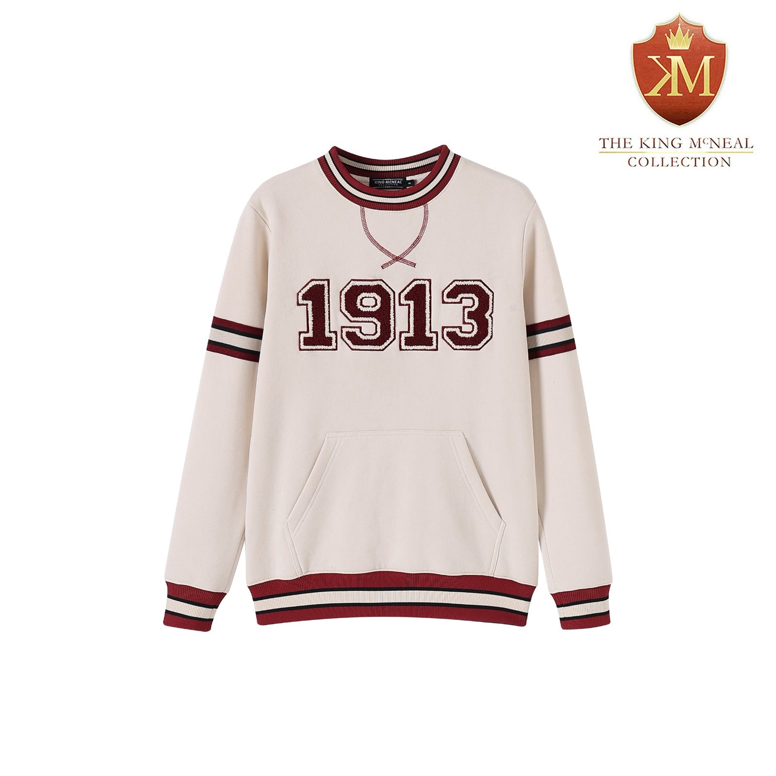 Delta Cream 1913 Chenille Crewneck