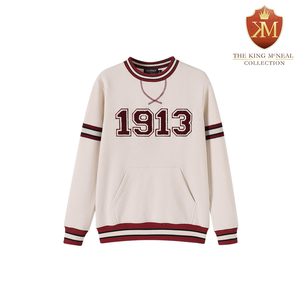 Delta Cream 1913 Chenille Crewneck