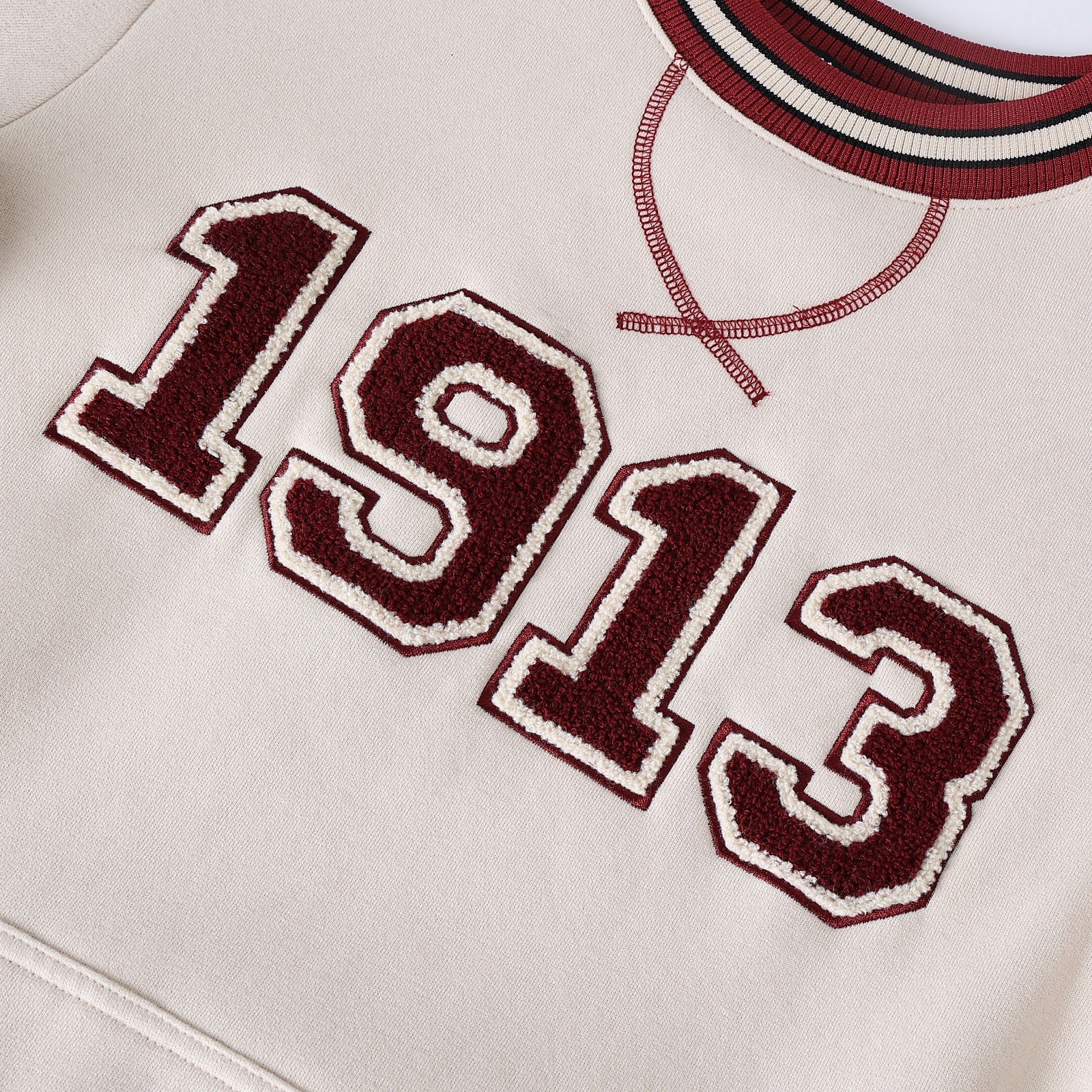 Delta Cream 1913 Chenille Crewneck
