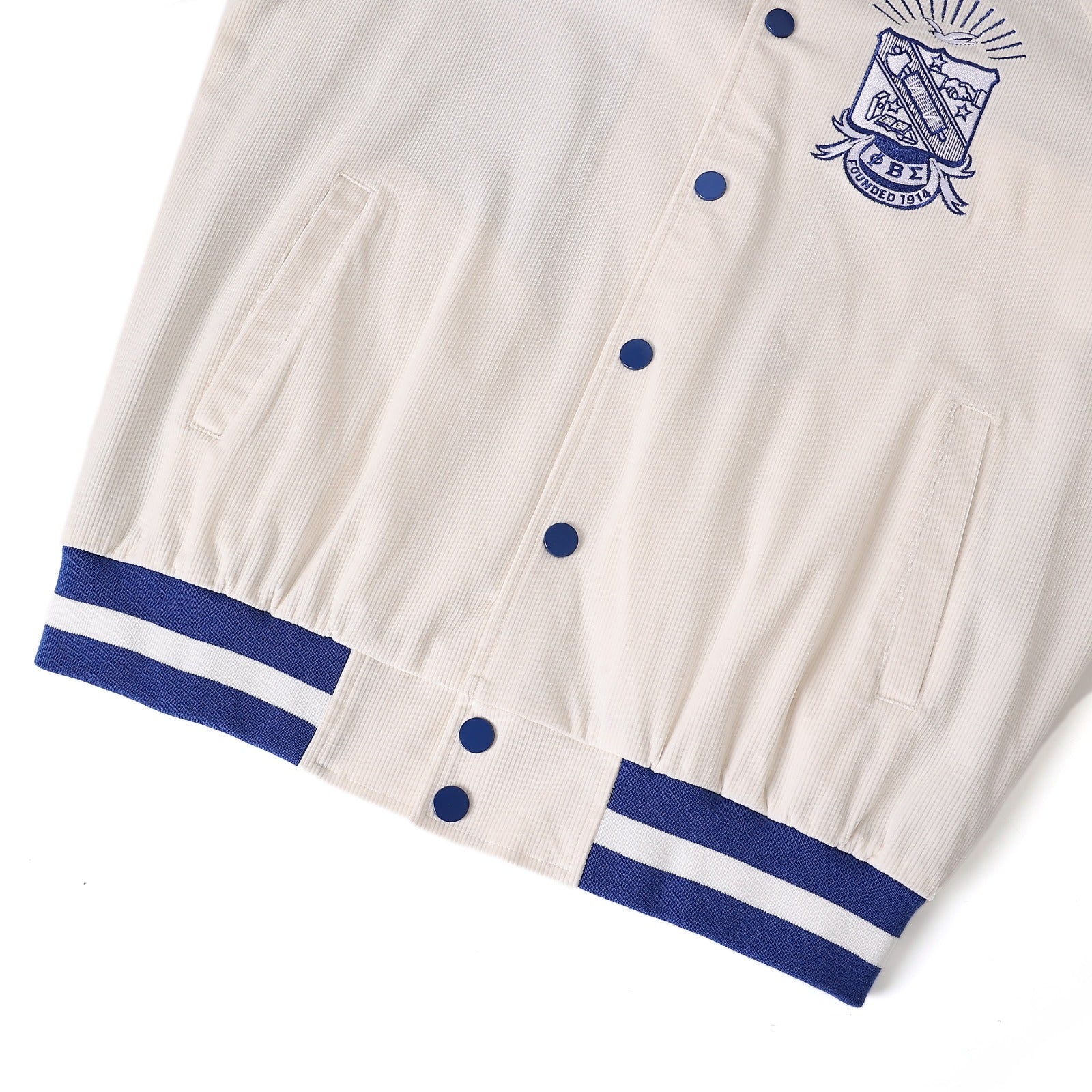Phi Beta Sigma White Corduroy Jacket