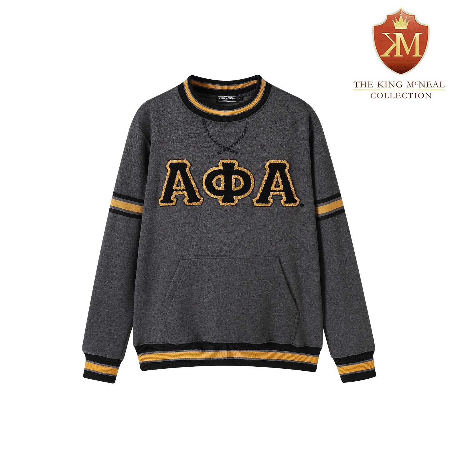 Alpha Charcoal Grey Chenille Crewneck