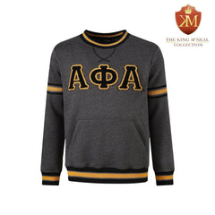 Alpha Charcoal Grey Chenille Crewneck