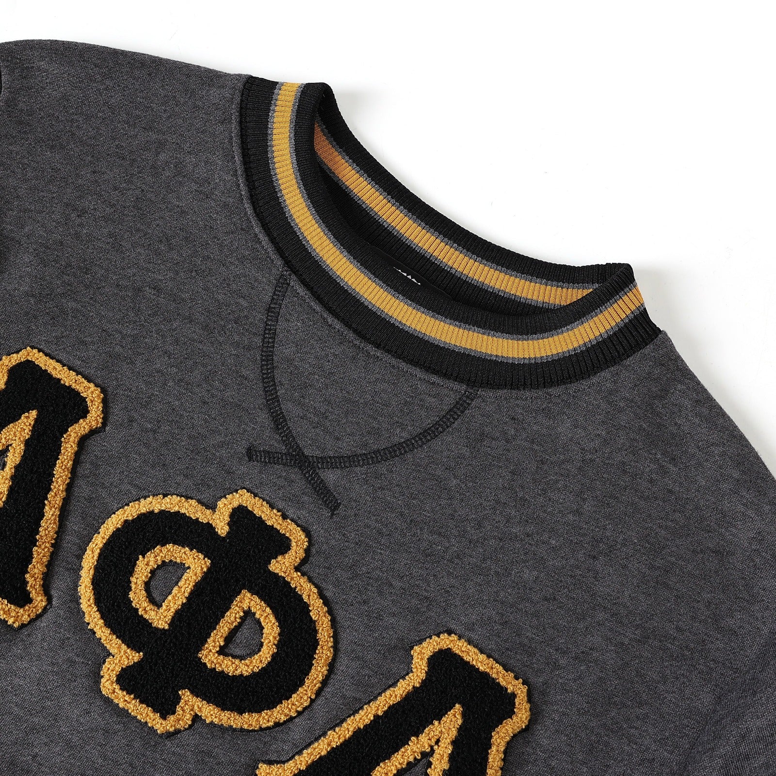 Alpha Charcoal Grey Chenille Crewneck