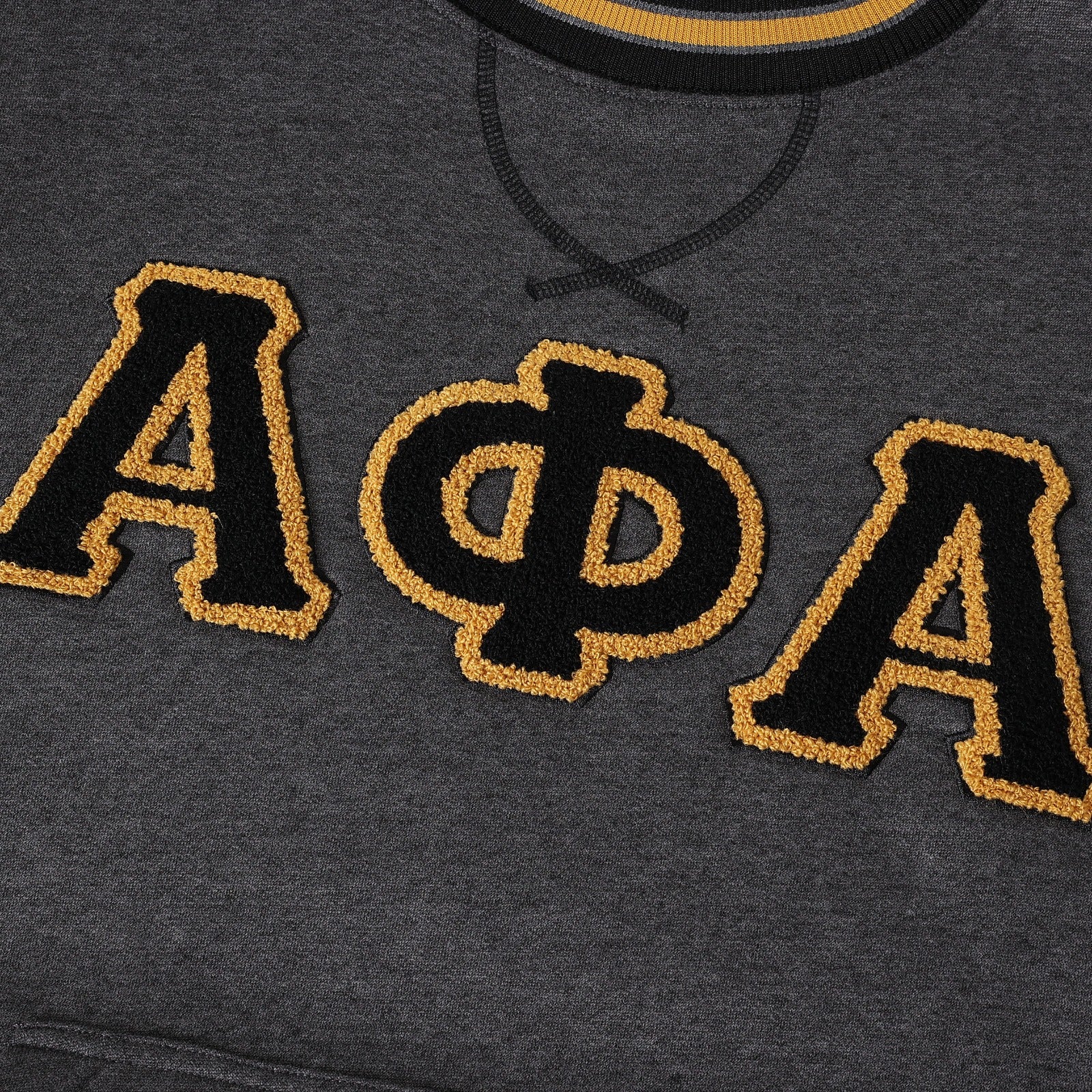 Alpha Charcoal Grey Chenille Crewneck