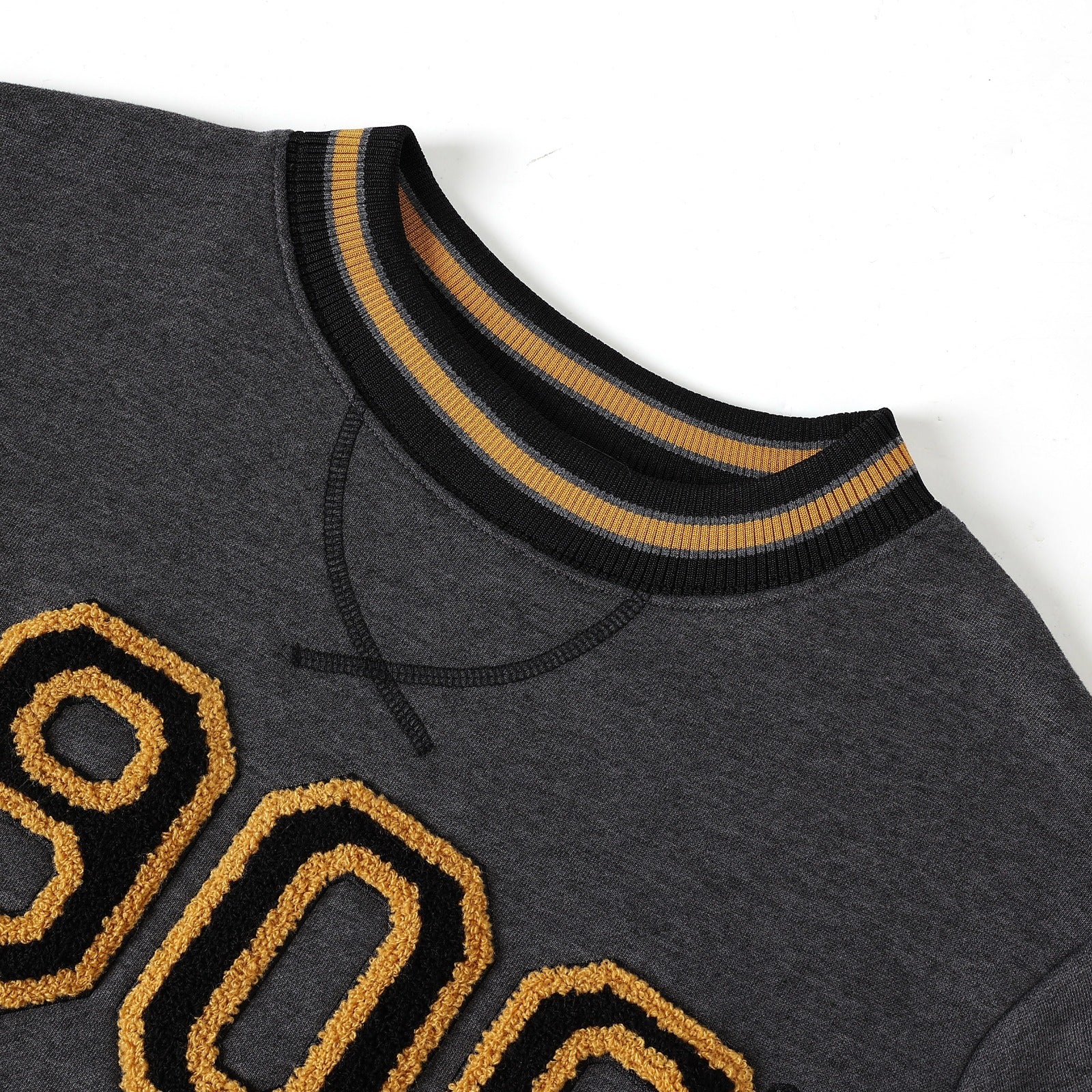 Alpha Charcoal Grey 1906 Chenille Crewneck
