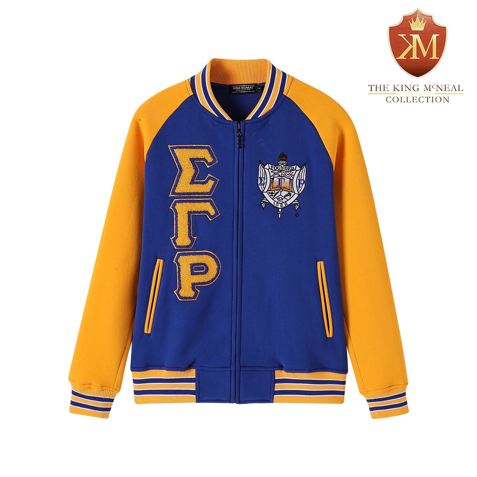 SGRho Premium Blue Varsity Fleece Jacket