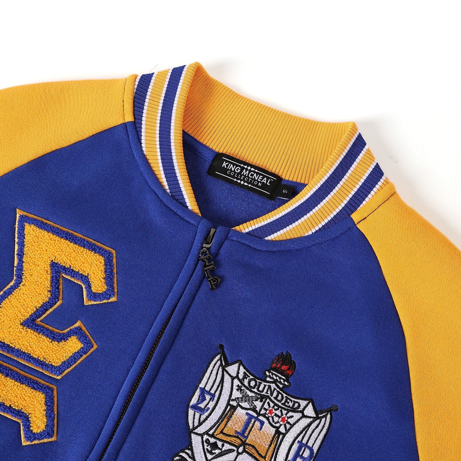 SGRho Premium Blue Varsity Fleece Jacket