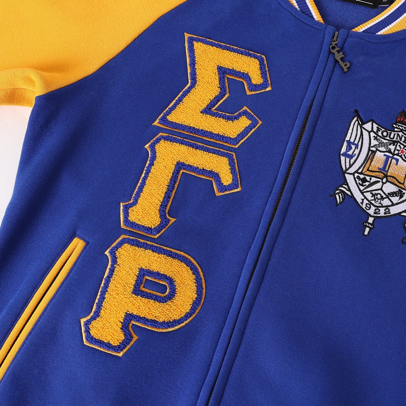 SGRho Premium Blue Varsity Fleece Jacket