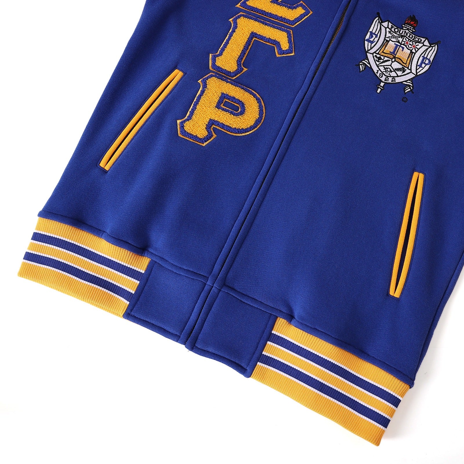 SGRho Premium Blue Varsity Fleece Jacket