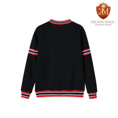 Delta Sigma Theta Black Chenille Crewneck (White Lettered)