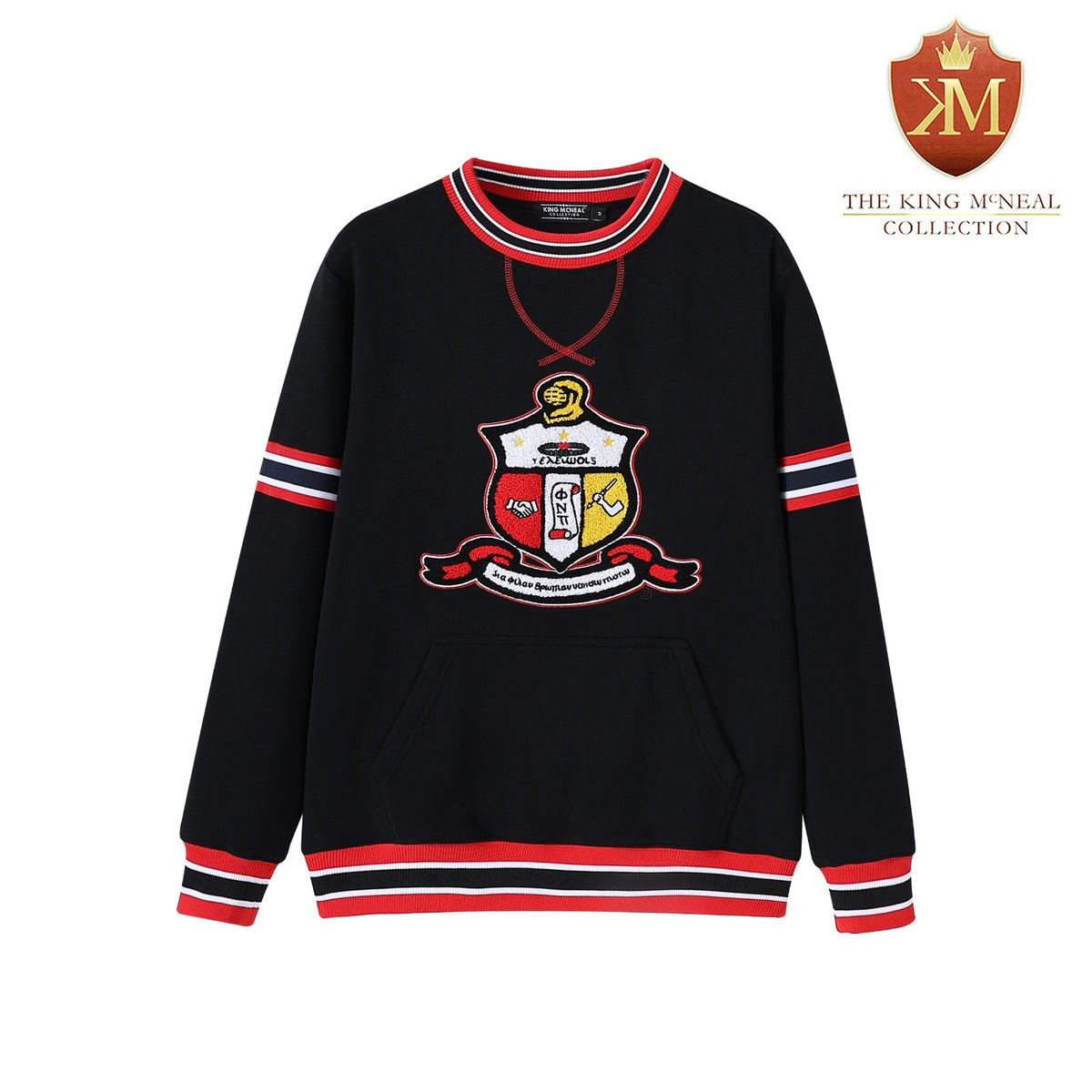 Kappa Black Crest Chenille Crewneck