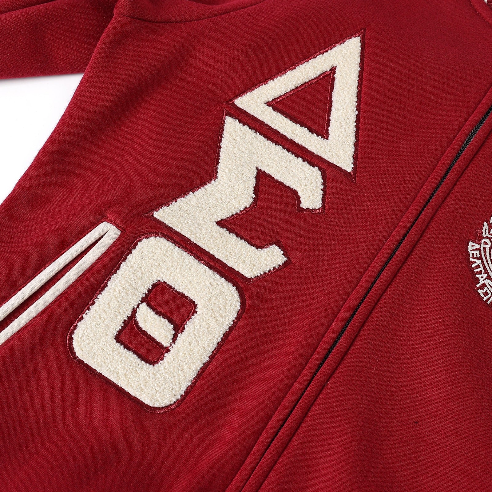 Delta Crimson Varsity Fleece Jacket