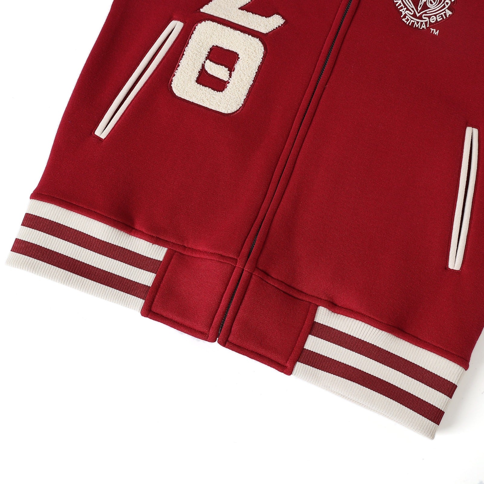 Delta Crimson Varsity Fleece Jacket