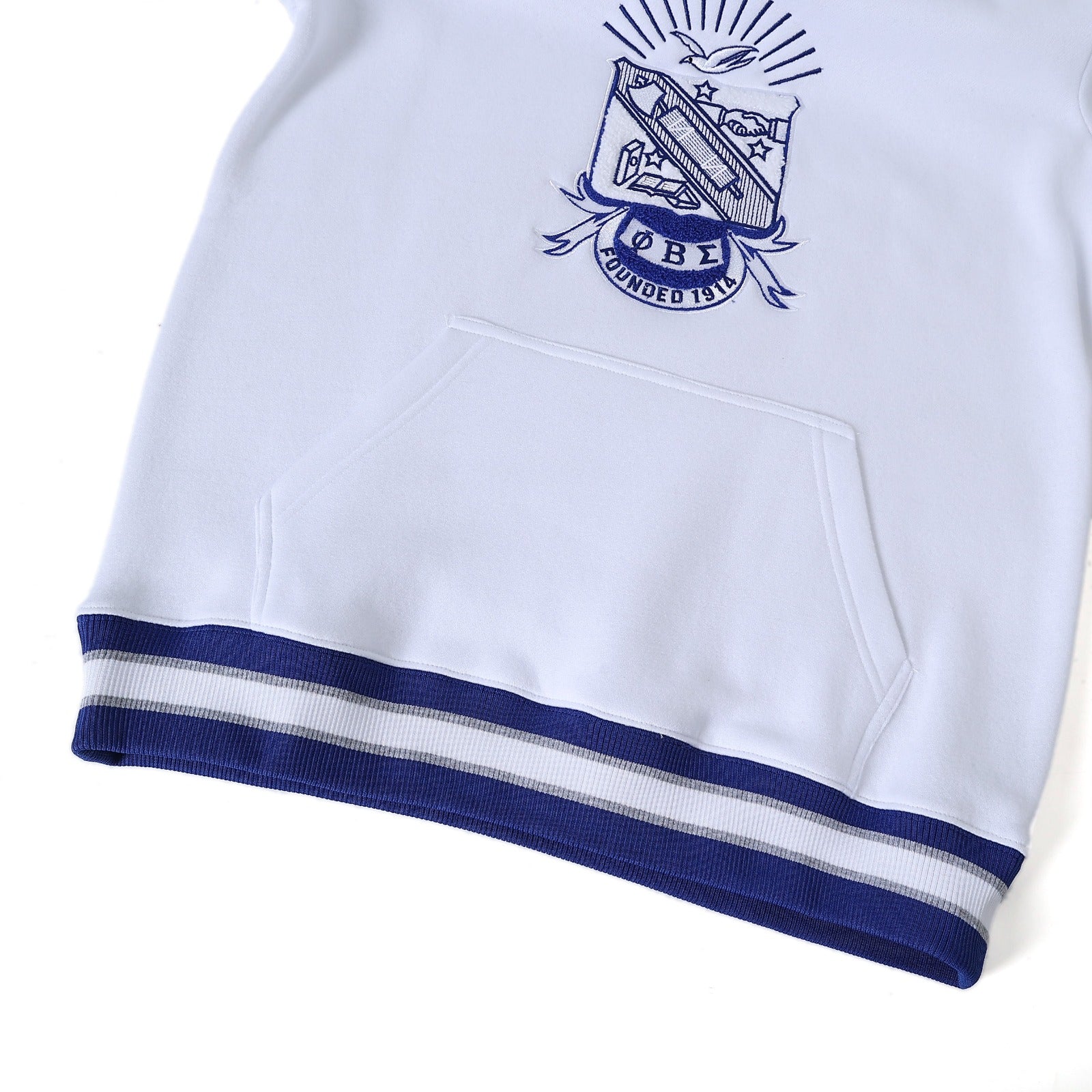 Phi Beta Sigma White Crest Chenille Crewneck