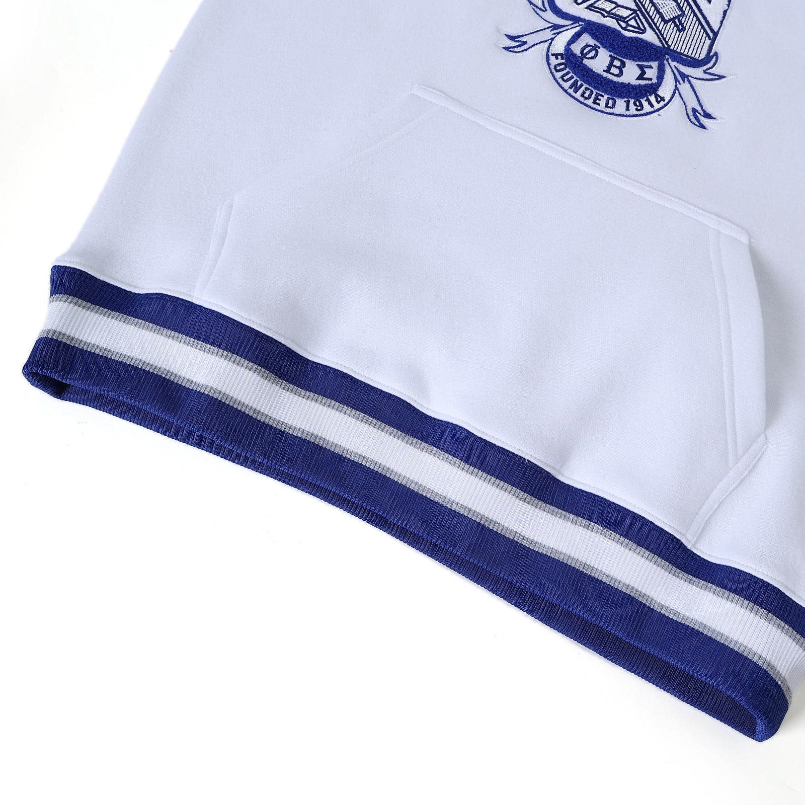 Phi Beta Sigma White Crest Chenille Crewneck