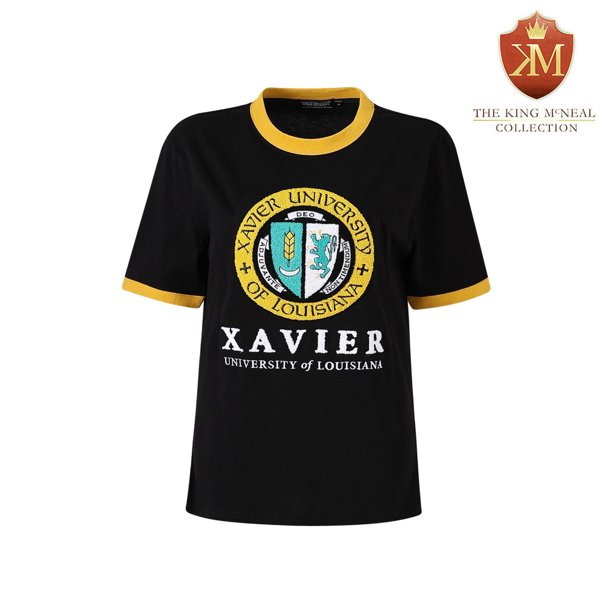 Xavier University (Louisiana) Black Premium Chenille Ringer Shirt