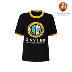 Xavier University (Louisiana) Black Premium Chenille Ringer Shirt