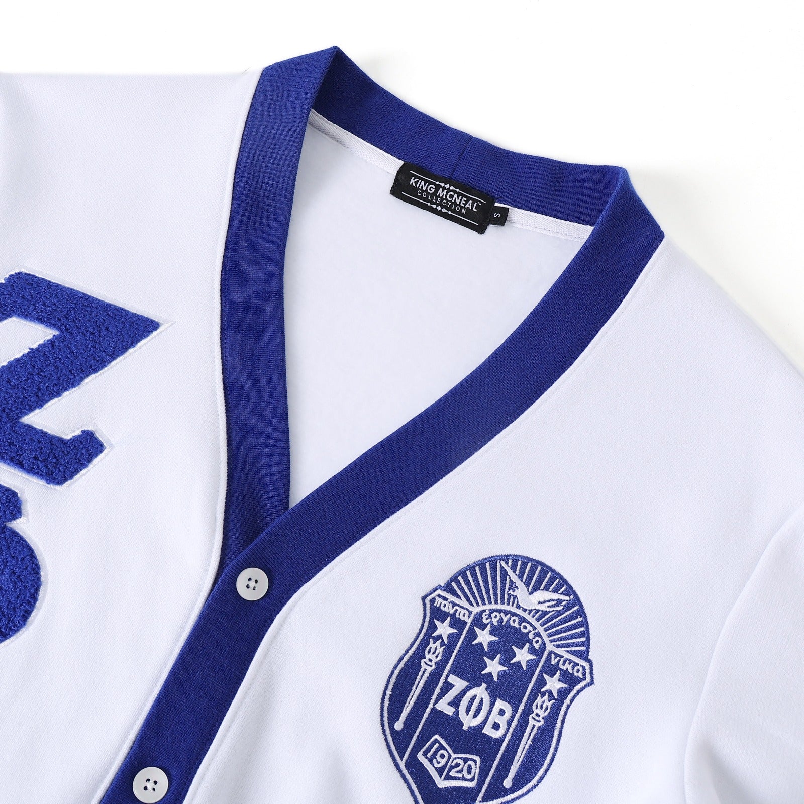 Zeta White Fleece Cardigan Unisex Fit