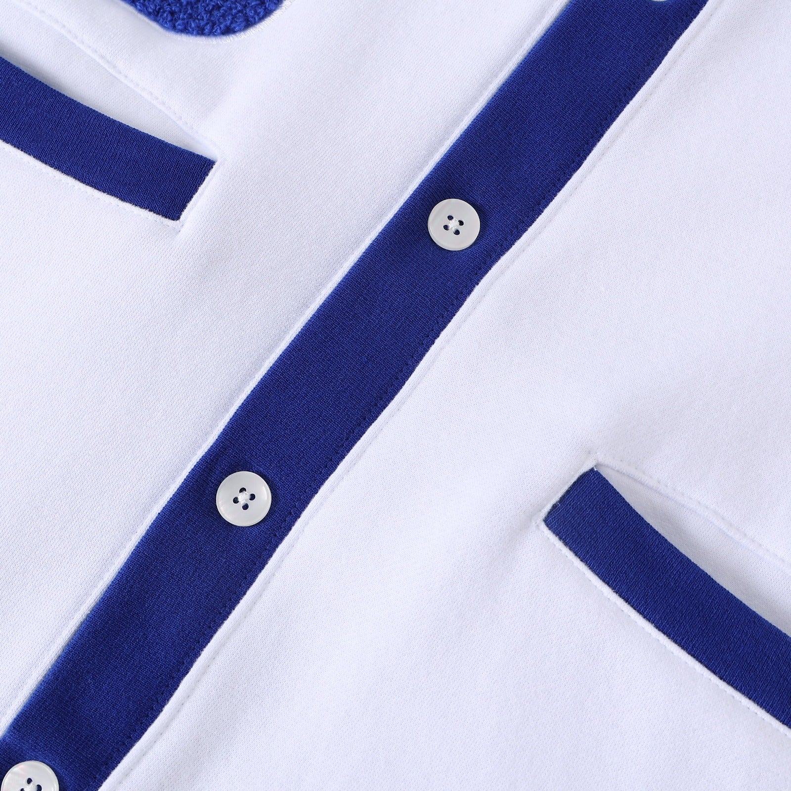 Zeta White Fleece Cardigan Unisex Fit