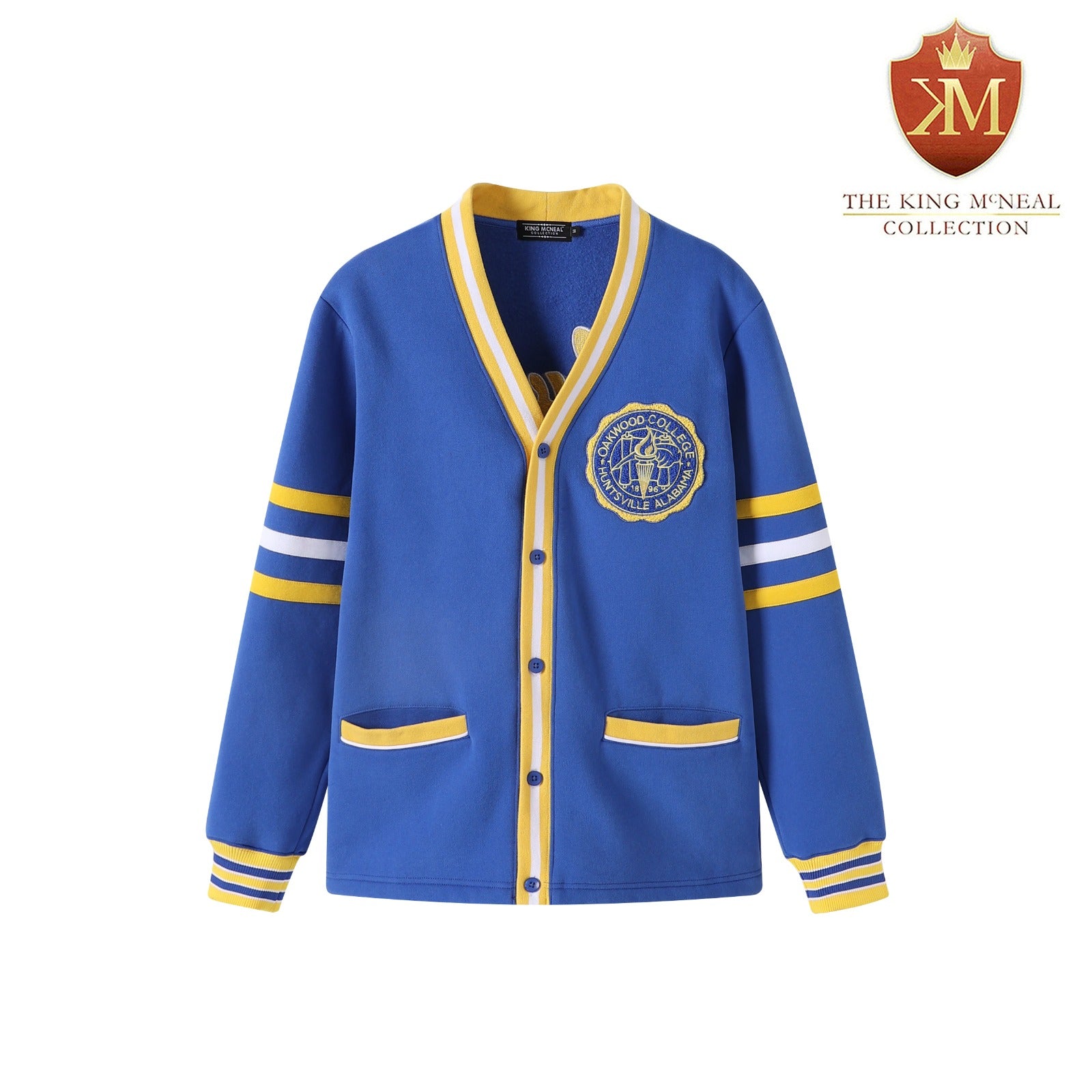 "Oakwood College" Blue Fleece Cardigan