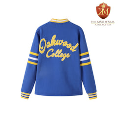 "Oakwood College" Blue Fleece Cardigan