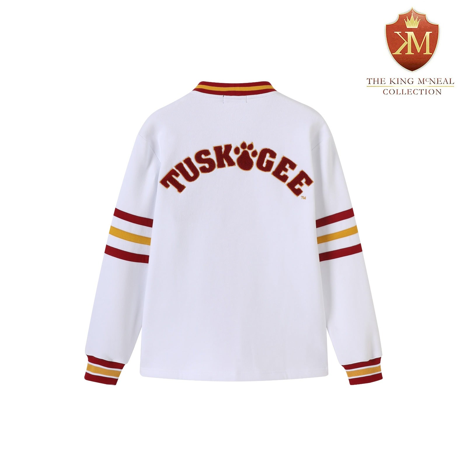 Tuskegee White Fleece Cardigan