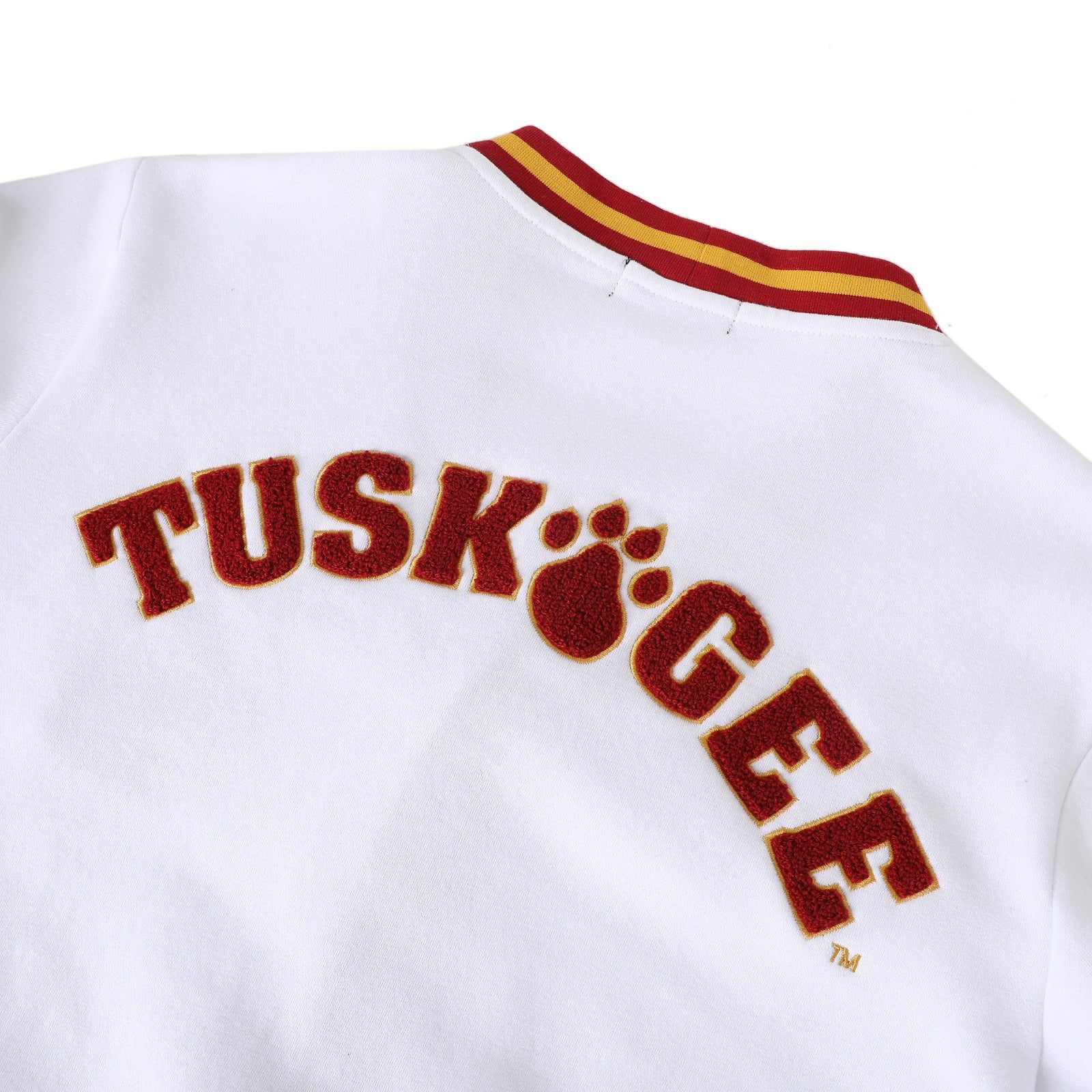 Tuskegee White Fleece Cardigan