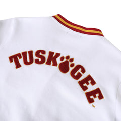 Tuskegee White Fleece Cardigan