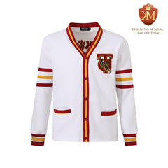 Tuskegee White Fleece Cardigan