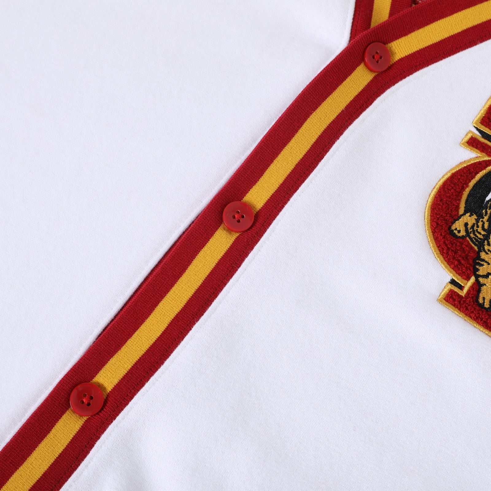 Tuskegee White Fleece Cardigan