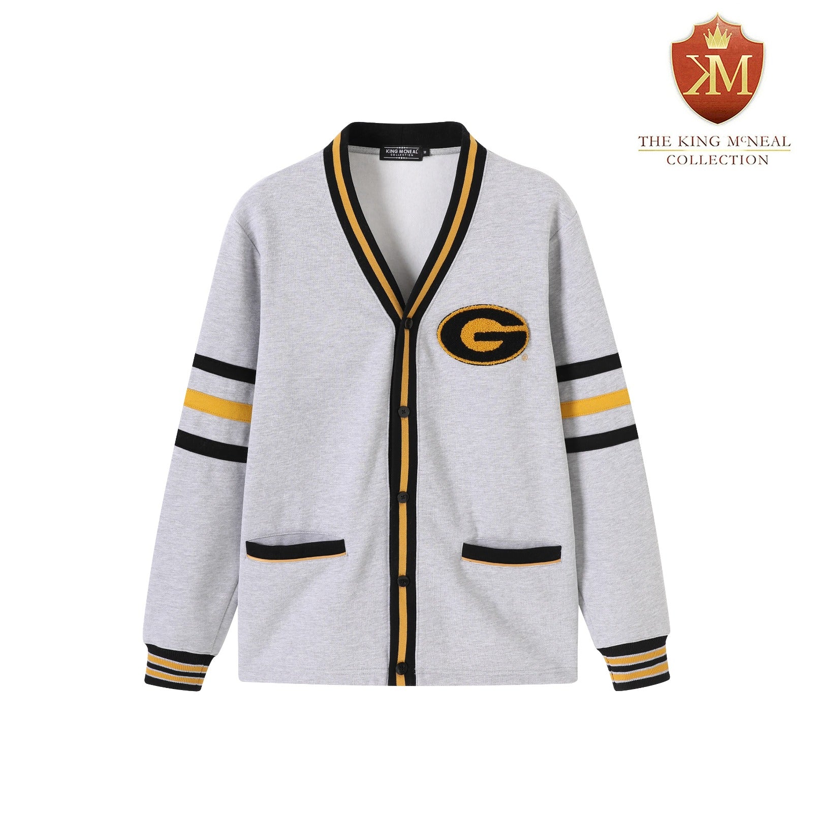 Grambling Heather Grey Fleece Cardigan