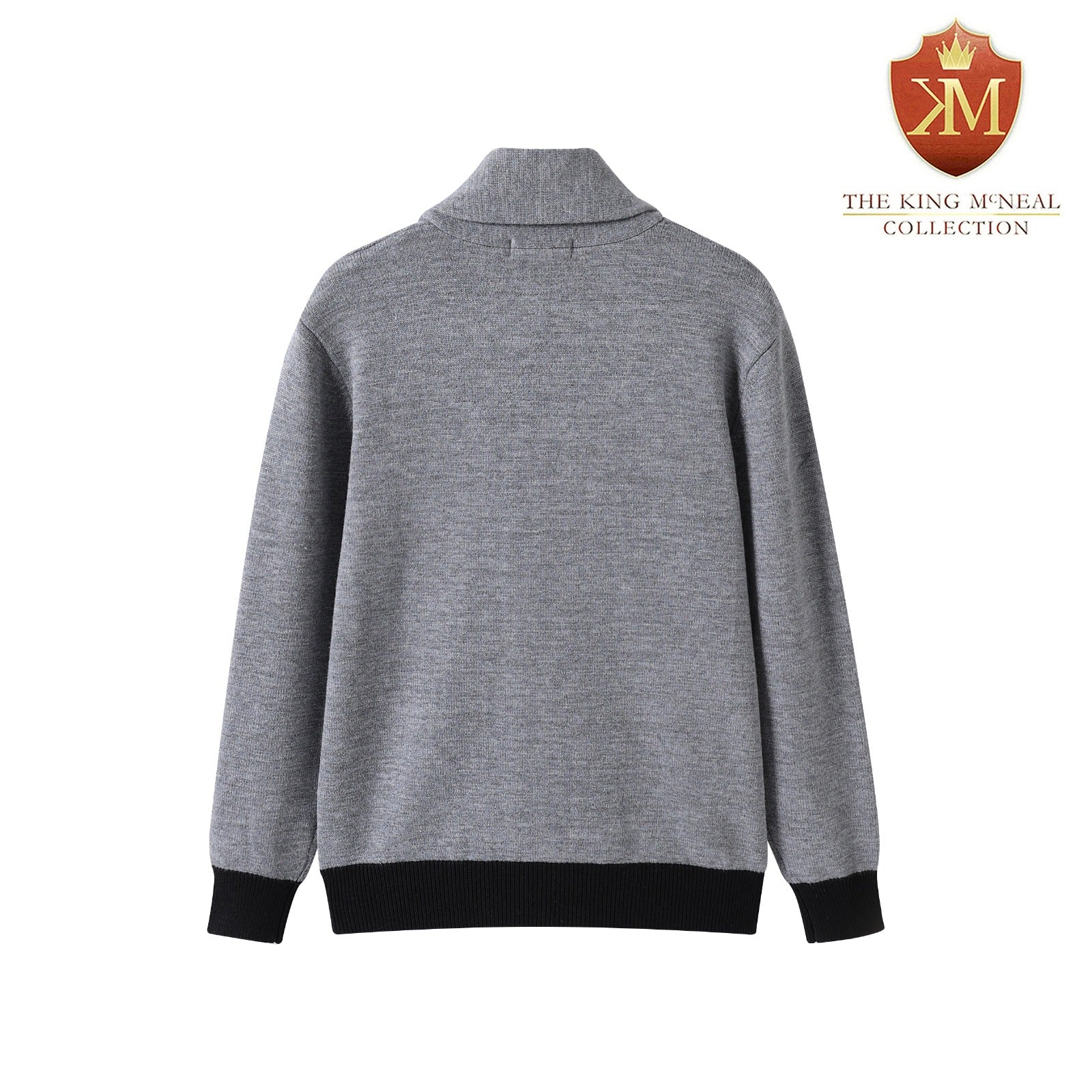 Alpha Grey Premium Knit Cardigan