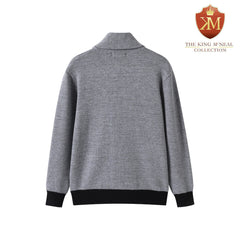 Alpha Grey Premium Knit Cardigan