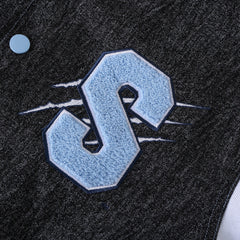 Spelman Black  Denim Bomber Jacket