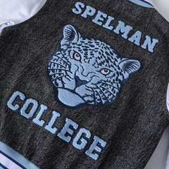 Spelman Black  Denim Bomber Jacket