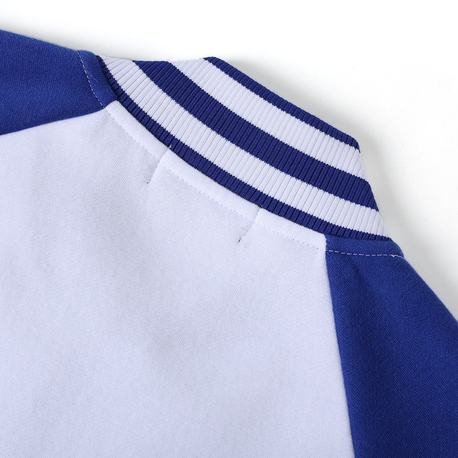 Zeta White Varsity Fleece Jacket