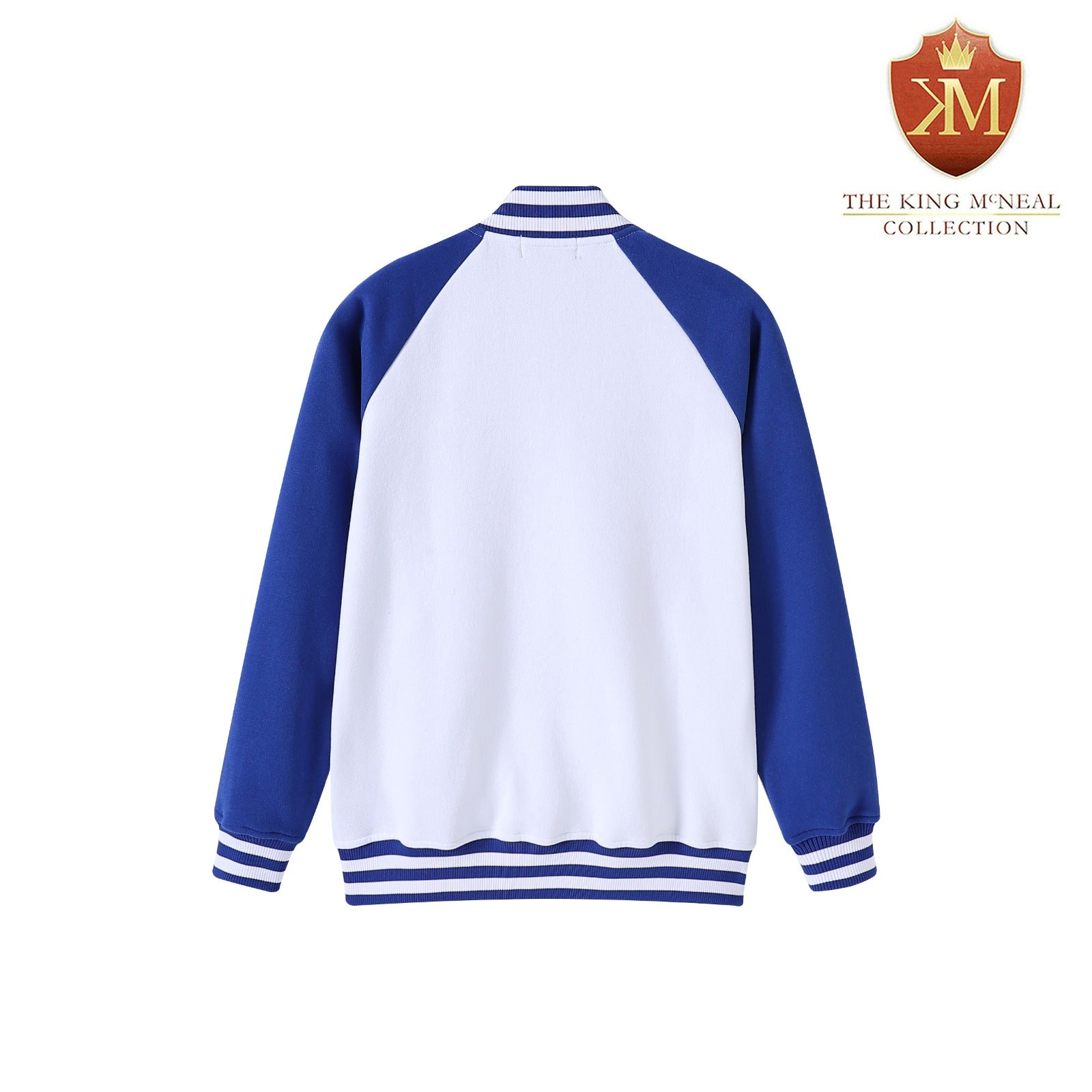 Zeta White Varsity Fleece Jacket