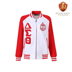 Delta White Varsity Fleece Jacket