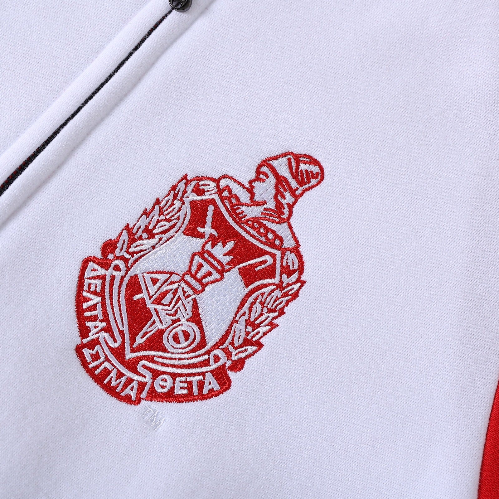 Delta White Varsity Fleece Jacket