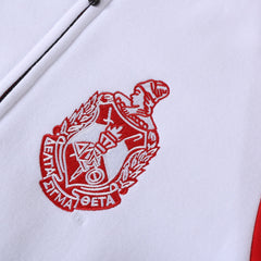 Delta White Varsity Fleece Jacket