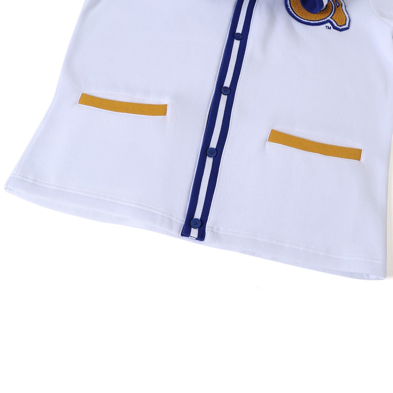 Albany State White Fleece Cardigan