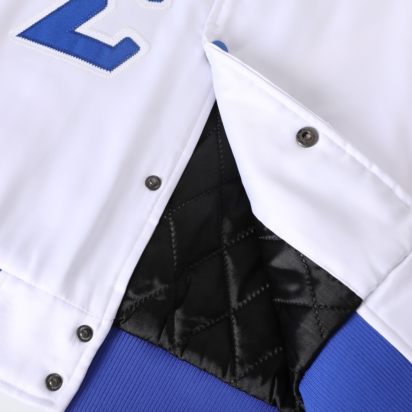 Sigma White Satin Bomber Jacket