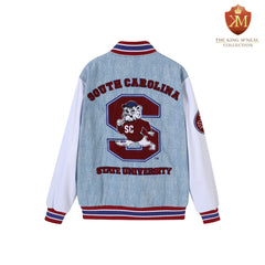South Carolina State Denim Bomber Jacket